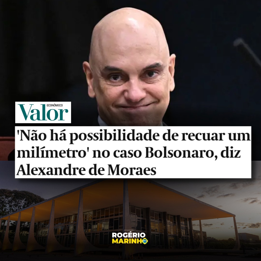 Juiz que promete não recuar já escolheu o lado, já tem sentença pronta. Já não julga, persegue. Quando a toga vira palanque, o tribunal se transforma em trincheira política. Isso não é Justiça, é vingança institucional. E o alvo não é só <a href="/jairbolsonaro/">Jair M. Bolsonaro</a>: é o povo livre!