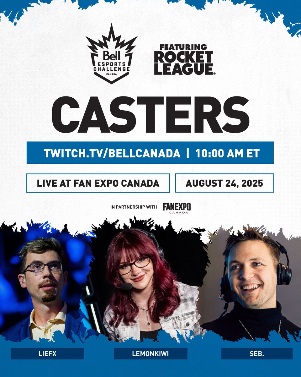 Toronto FC Gaming (@tfcgaming) on Twitter photo Six days until the $23,000 Rocket League Grand Finals at #BellEsportsChallenge 🔥
Catch <a href="/LemonKiwi_/">Jen 🍋 LemonKiwi</a>, <a href="/Liefx/">Brody Moore</a> and <a href="/sebdot/">Seb.</a> on the mic at <a href="/FANEXPOCANADA/">FANEXPO Canada</a> and Twitch this Sunday! Six days until the $23,000 Rocket League Grand Finals at #BellEsportsChallenge 🔥
Catch <a href="/LemonKiwi_/">Jen 🍋 LemonKiwi</a>, <a href="/Liefx/">Brody Moore</a> and <a href="/sebdot/">Seb.</a> on the mic at <a href="/FANEXPOCANADA/">FANEXPO Canada</a> and Twitch this Sunday!