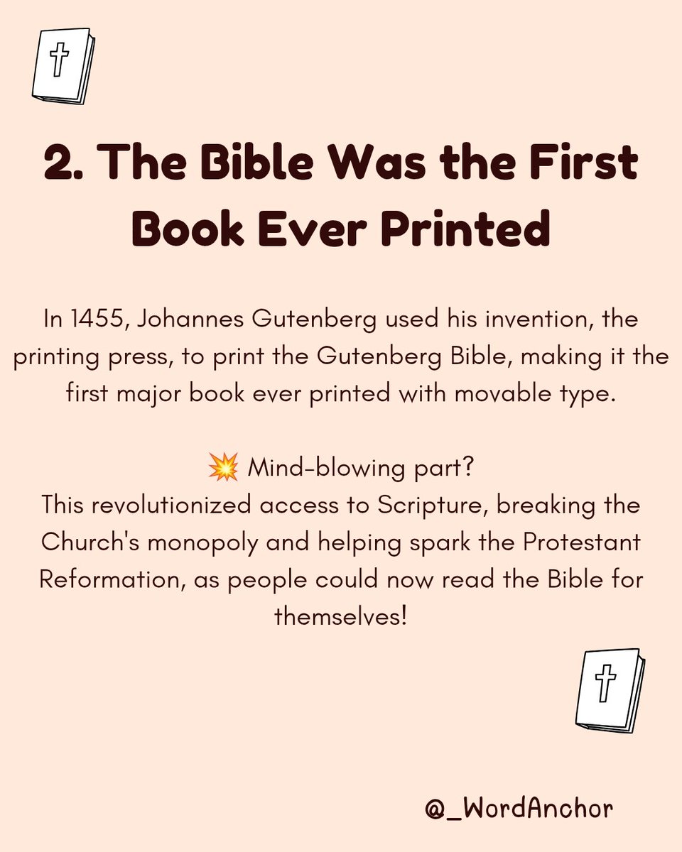 _IamFavour's tweet photo. 4 mind blowing 🤯 things I bet you didn't know about the Bible (God's word)
#GodsWord
#wordanchor
#Theholyghost
@_wordanchor https://t.co/2xkGTSZr9H