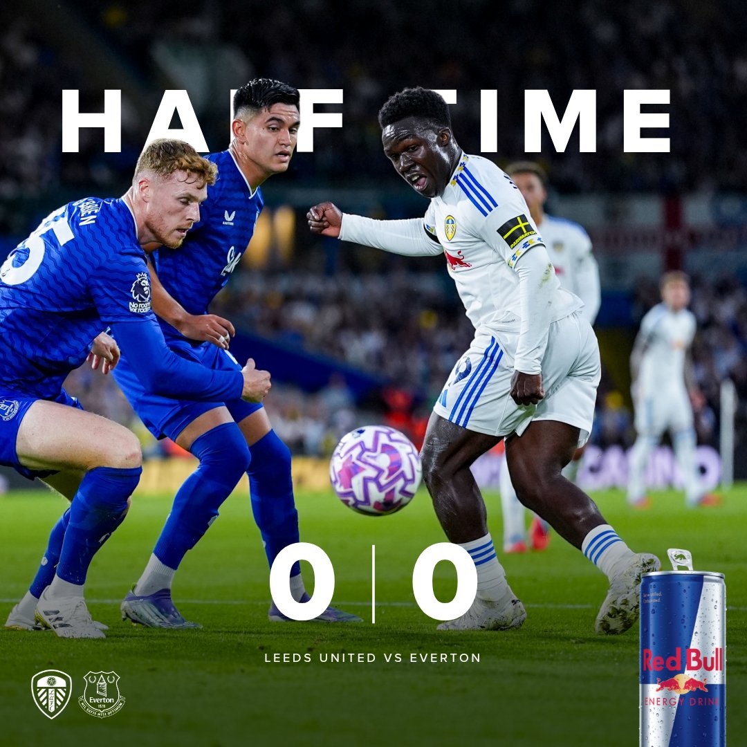 ⏸️ Positive first 45 minutes, Leeds dominate but it's still goalless. 0-0
