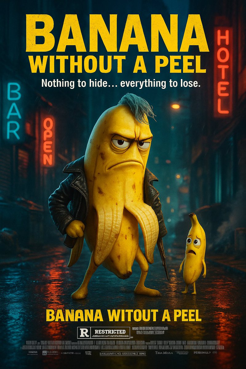 “BANANA WITHOUT A PEEL 🍌 Nothing to hide… everything to lose. #BananaMovie #MemePoster”