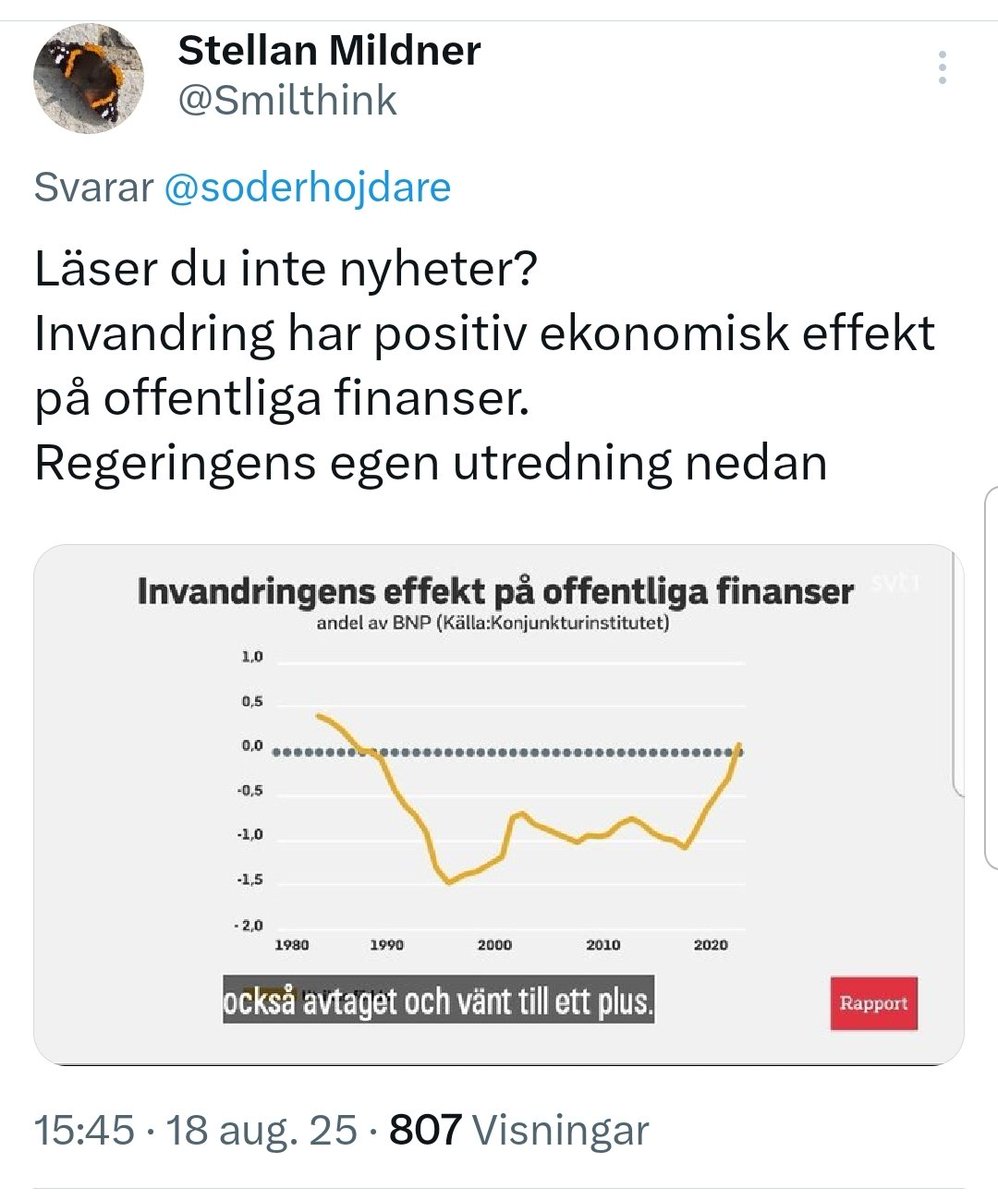 Det här vill inte inavlade Södermalmshögern veta!🙈
Blockade när han fick reda på regeringens utredning🤭
Åsiktsinavel är en farsot som högertroll lätt drabbas av.