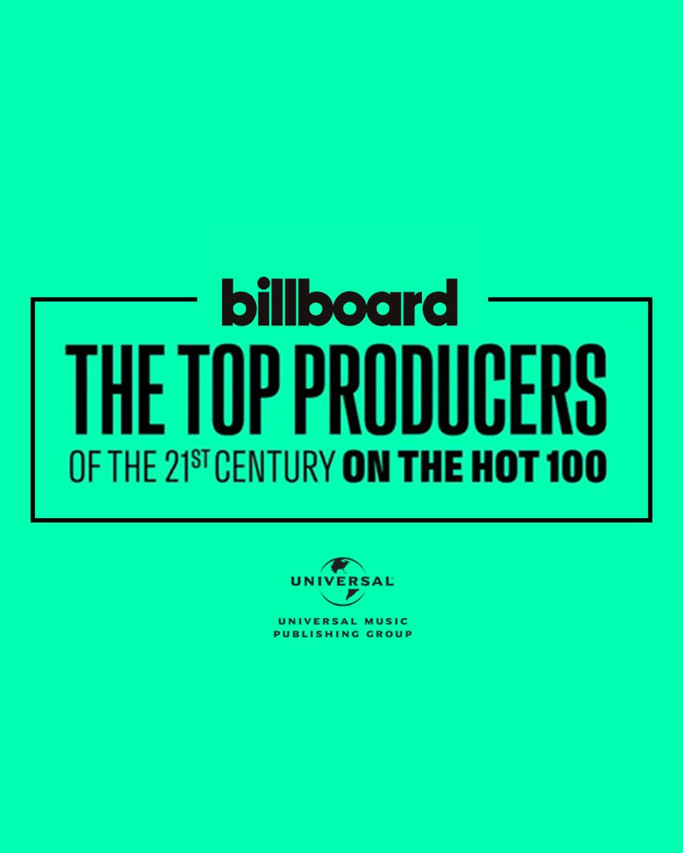 Universal Music Publishing Group (@umpg) on Twitter photo Check out <a href="/billboard/">billboard</a>'s âTop Producers of the 21st Centuryâ on the #Hot100 ft. UMPGâs <a href="/_cirkut/">Cirkut</a>, <a href="/jackantonoff/">jackantonoff</a>, <a href="/ItsBennyBlanco/">benny blanco</a>, <a href="/LouisBellMusic/">Louis Bell</a>, <a href="/taylorswift13/">Taylor Swift</a> & more.
âł billboard.com/lists/producer⊠Check out <a href="/billboard/">billboard</a>'s âTop Producers of the 21st Centuryâ on the #Hot100 ft. UMPGâs <a href="/_cirkut/">Cirkut</a>, <a href="/jackantonoff/">jackantonoff</a>, <a href="/ItsBennyBlanco/">benny blanco</a>, <a href="/LouisBellMusic/">Louis Bell</a>, <a href="/taylorswift13/">Taylor Swift</a> & more.
âł billboard.com/lists/producerâŠ