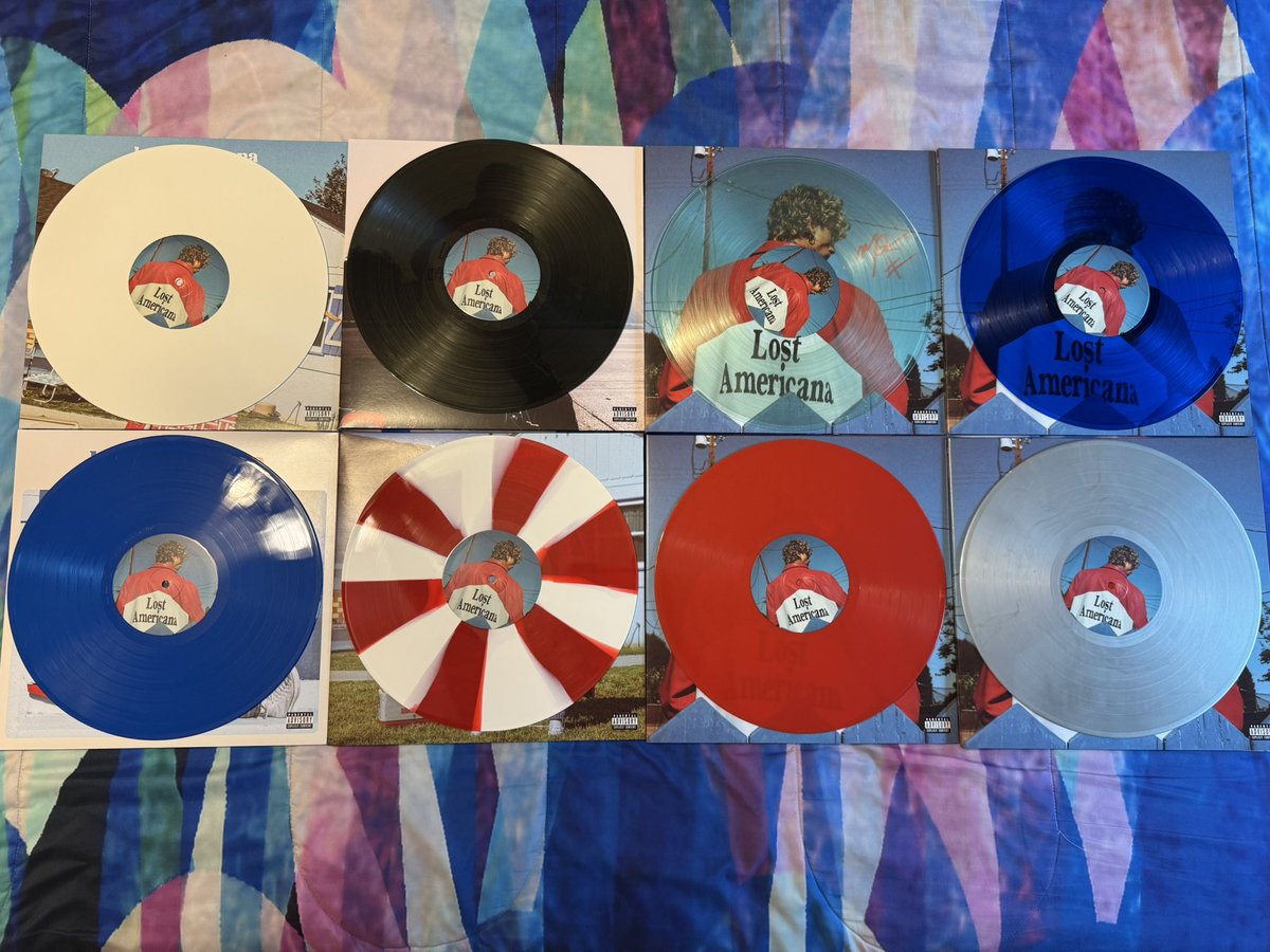 my vinyl collection of lost americana is complete with every single variant <a href="/machinegunkelly/">mgk</a>