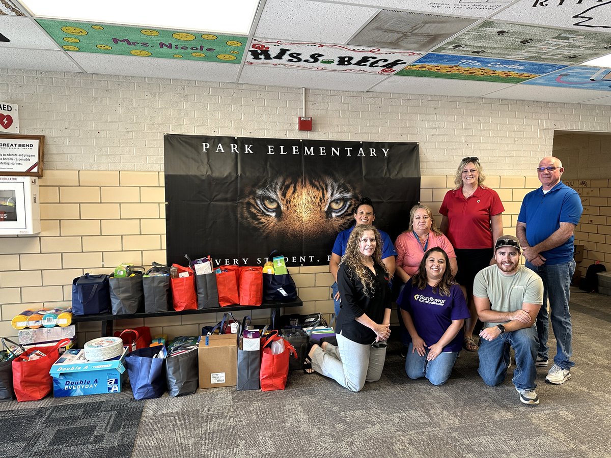 Sunflower Electric Power Corporation (@sunflowerelec) on Twitter photo 📚✏️The school year is off to a bright start! Sunflower, in partnership with <a href="/WheatlandElect1/">Wheatland Electric Cooperative, Inc.</a>, had the joy of delivering school supplies to the Great Bend elementary schools. A huge THANK YOU to our generous community for donating and ensuring every requested item was covered. 📚✏️The school year is off to a bright start! Sunflower, in partnership with <a href="/WheatlandElect1/">Wheatland Electric Cooperative, Inc.</a>, had the joy of delivering school supplies to the Great Bend elementary schools. A huge THANK YOU to our generous community for donating and ensuring every requested item was covered.