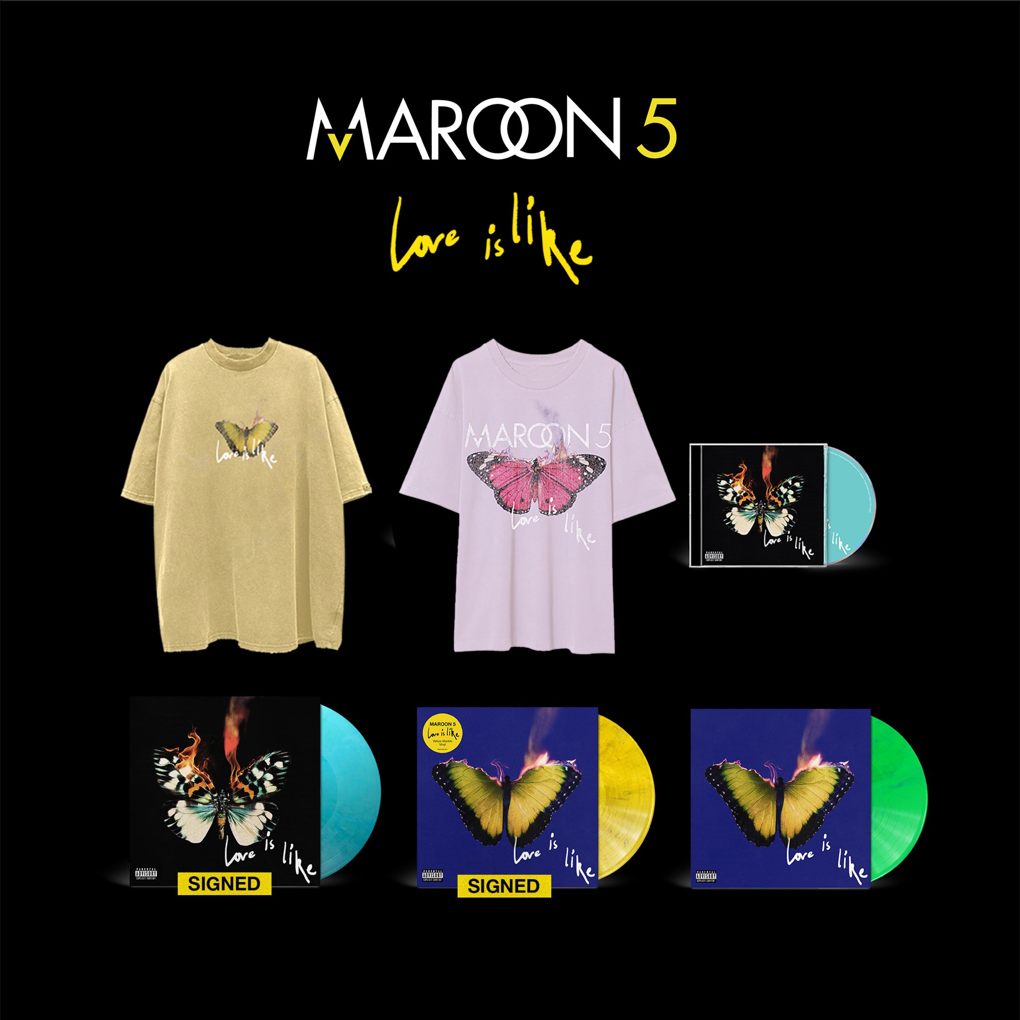 Maroon 5 直筆サイン入りCD レア マルーン5 直筆サインCD maroon 5 hands all over - メルカリ