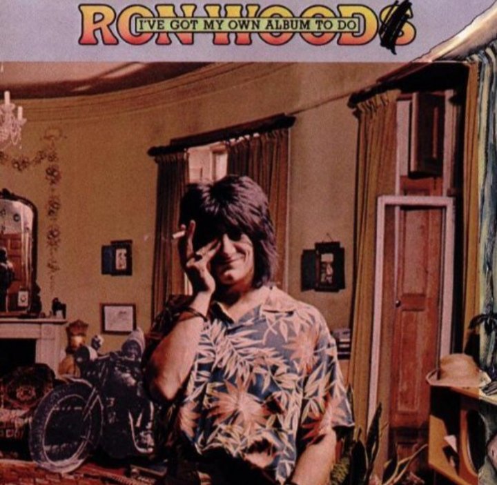 Ron  Wood - I've Got My Own Album to Do - 1974   

Wood assisted Jagger "It's Only Rock 'n Roll", while Jagger reciprocated by helping Wood with track, "I Can Feel the Fire". 
Keith Richards was another participant at the sessions.