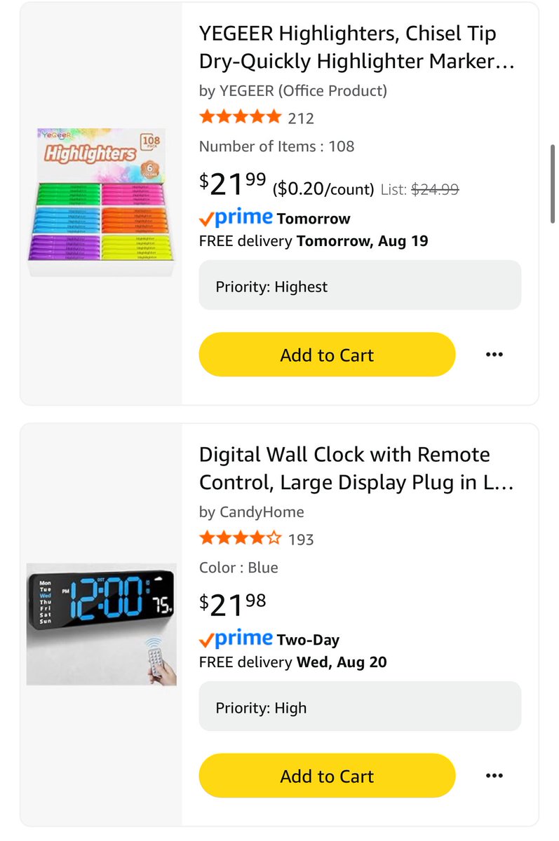 Hoping there is a kind soul out there who would be willing to help support my classroom by purchasing either highlighters or the wall clock from my list! My 9th grade special ed students would be forever grateful!  #JohnClearMyList #clearthelist #teacher

amazon.com/hz/wishlist/ls…