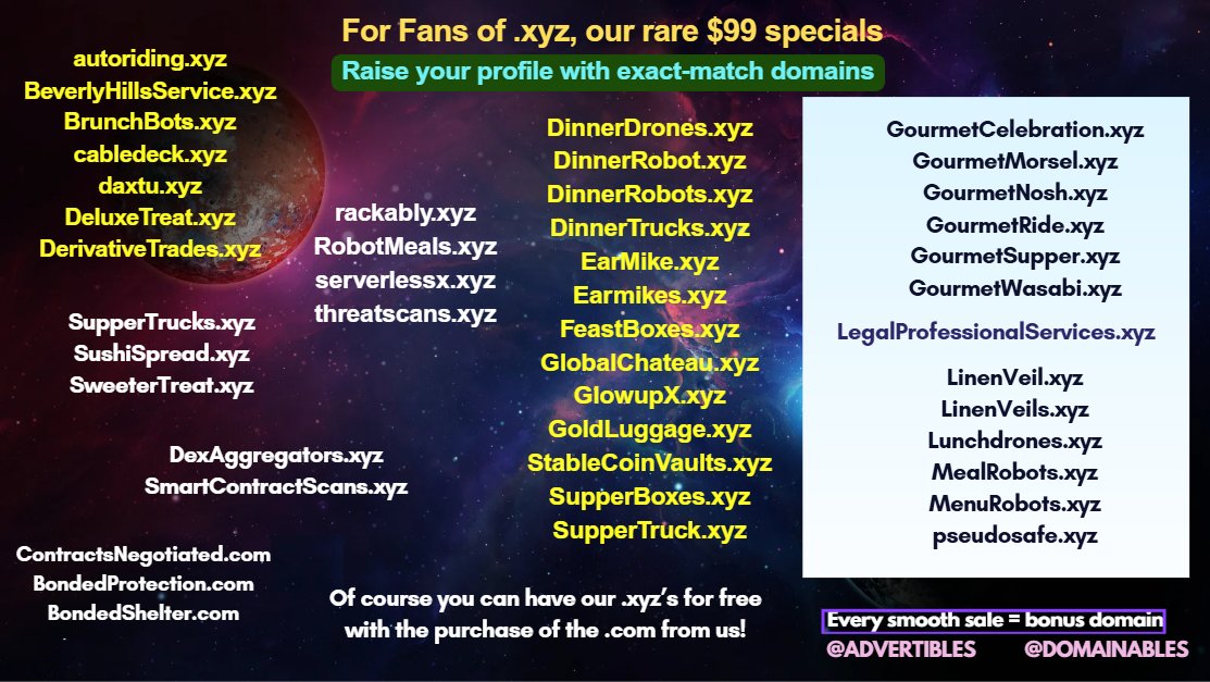 domainables's tweet image. #xyz #domains #discounted  #LimitedOffers