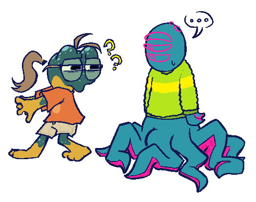 5151_art's tweet photo. doodle of two curious fellers from @FnafBowser https://t.co/iksDhcLX5K