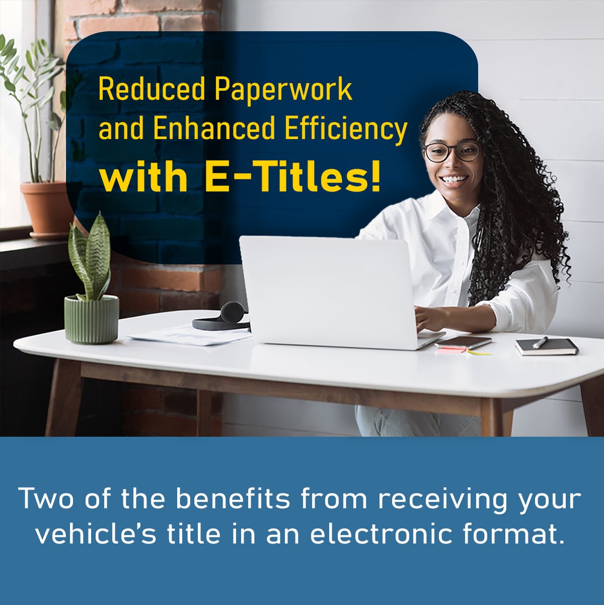 Ditch the clutter and go digital! With E-Titles, your vehicle's paperwork gets a major glow-up—faster, easier, and eco-friendly. Let’s make title management a breeze!

#ETitles #GovEfficiency #INBMV #IndianaBMV