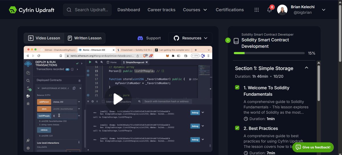 Day 1 of learning web3 security:

I started with learning Solidity. I'm still a newbie in programming but I'm following up nicely

- I read the solidity docs (some parts)
- I was able to set up my first smart contract 
- Learned about variable types, functions, arrays, and struct