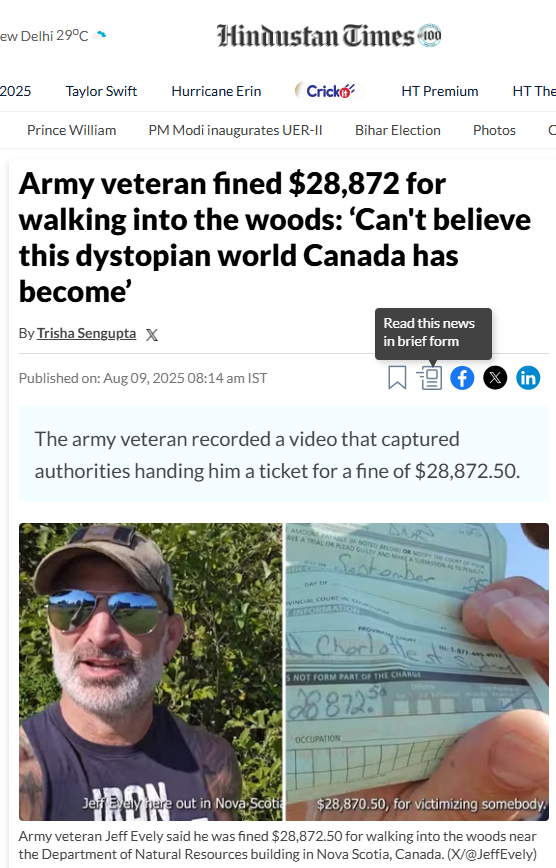 Nova Scotia is making international headlines for all the wrong reasons. 

For those of you saying I deliberately took a $28,872.50 fine for attention, you're right. 

I did it to draw attention to our loving dictators. They are utterly self-righteous, image-obsessed, and cannot