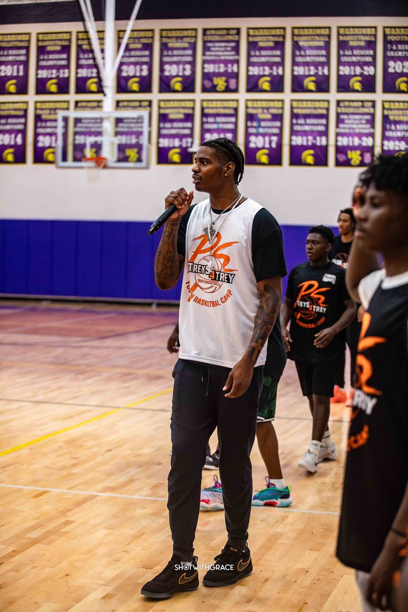 great turnout 🤞🏽 thank you to the campers who showed up &amp; showed out! I also want to thank my family, staff, and my alumni Whale Branch for making this day special ❤️ #TreysForTrey