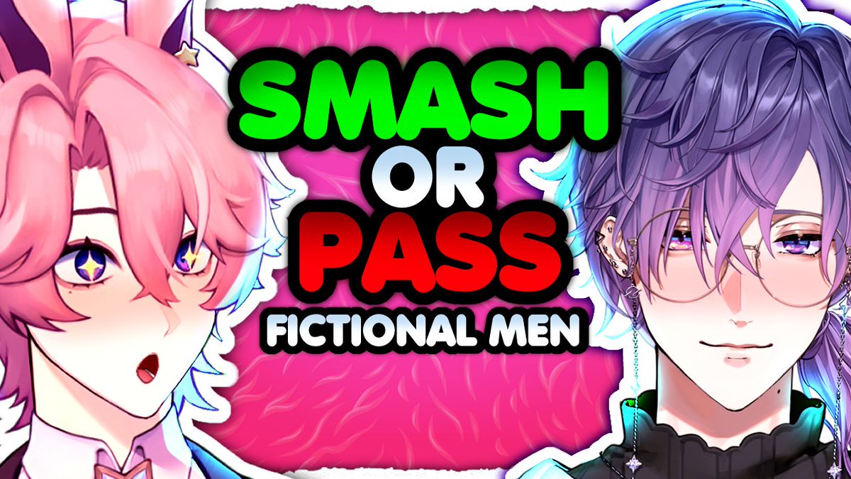 Roy Chiato 🐰☕ (@roychiato) on Twitter photo Tomorrow, 9PM CST | 7PM PST it's time for men. I'm teaming up with <a href="/uki_violeta/">Uki Violeta 🔮🌌 NIJISANJI EN</a> to appreciate fictional men, and we need your help! Especially if you have good taste. 🙏
Post pictures of your favorite 18+ fictional men in the thread below and we'll decide Smash or Pass! ⬇️ Tomorrow, 9PM CST | 7PM PST it's time for men. I'm teaming up with <a href="/uki_violeta/">Uki Violeta 🔮🌌 NIJISANJI EN</a> to appreciate fictional men, and we need your help! Especially if you have good taste. 🙏
Post pictures of your favorite 18+ fictional men in the thread below and we'll decide Smash or Pass! ⬇️