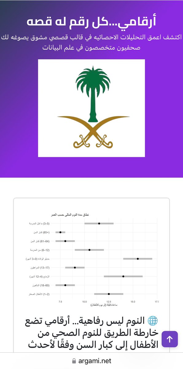 من يتعامل مع #البيانات يعرف أن خلف كل رقم حكاية ، الأرقام صماء مالم تُترجم إلى حكايات ، وفي منصة أرقامي <a href="/argami2025/">Argami-أرقامي</a>  تتُرجم الأرقام إلى حكايات 👌