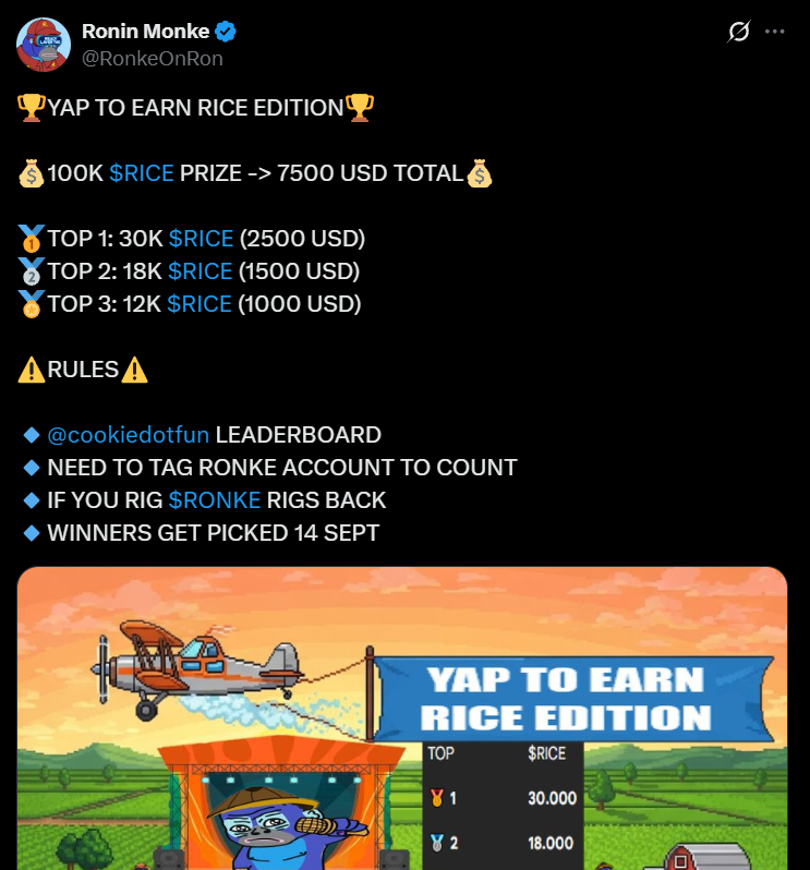 Stark_axie's tweet photo. YAP TO RICE

BATRONKE WILL SHARE 69% OF MY WINNINGS WITH MY FOLLOWERS🍚🔥

LIKE+RT+COMMENT TO GET YOUR FIRST GRAINS OF RICE https://t.co/otjJLtmTk7