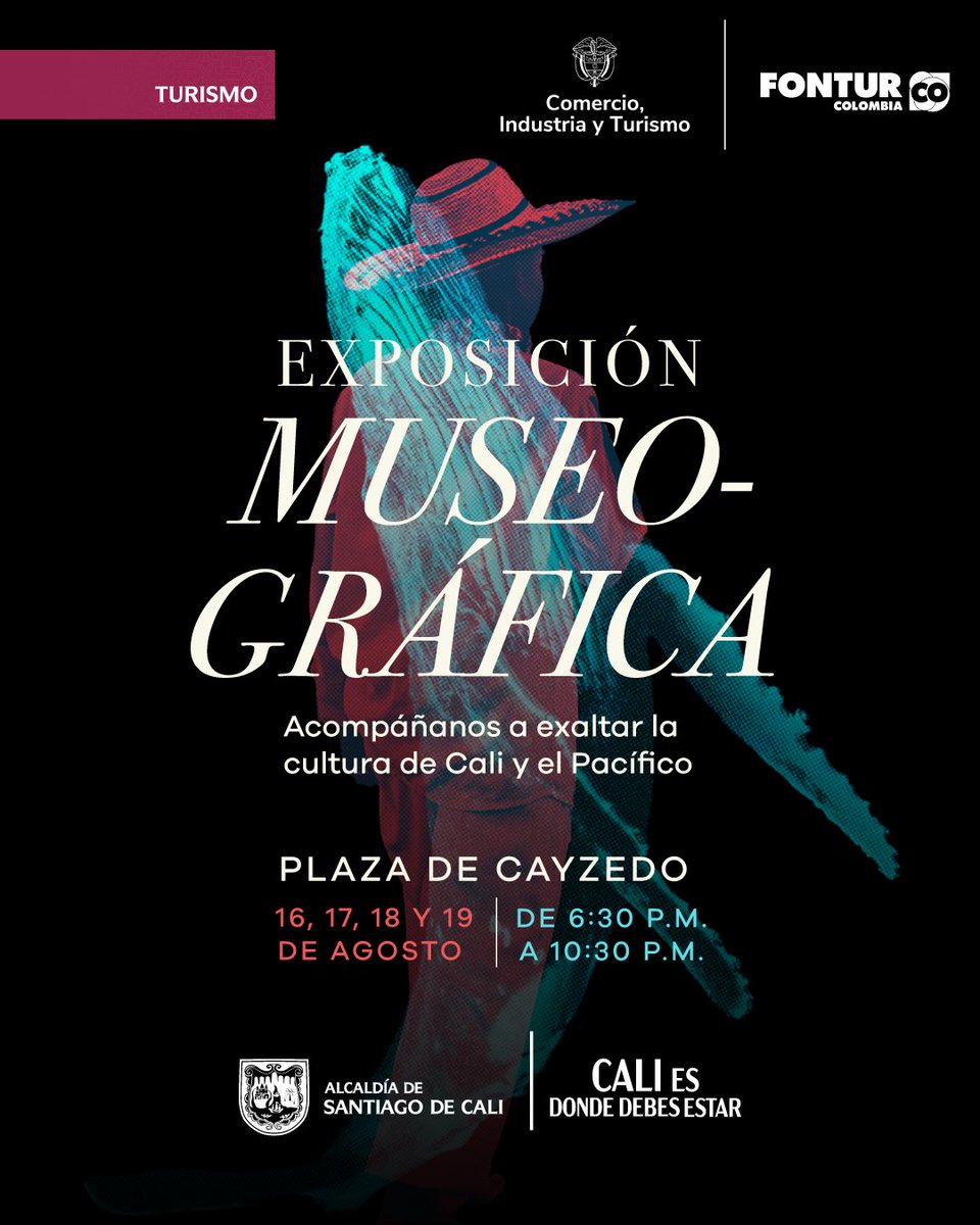 Cali sigue vibrando con arte y cultura 🔥🎨

No te pierdas este mapping, un encuentro que celebra nuestra identidad y la riqueza del Pacífico.

📅 Hasta el 19 de agosto | ⏰ 6:30 p.m. a 10:30 p.m.
📍 Plaza de Cayzedo

#CaliEsDondeDebesEstar
#Turismo
#AlcaldíaDeCali