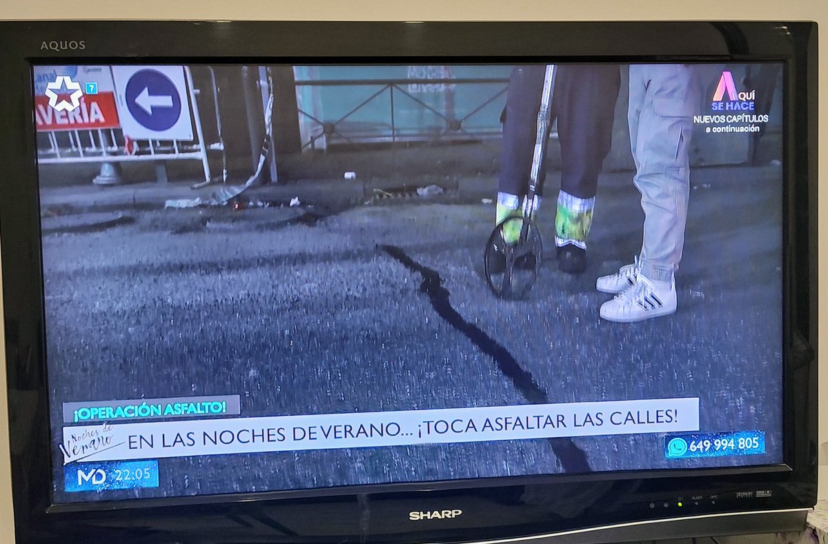 En Madrid asfaltan en las noches de verano