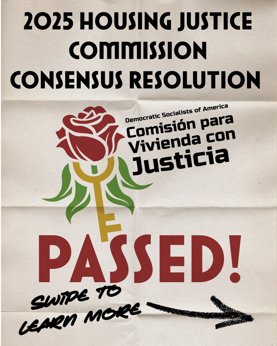 dsa_housing's tweet image. Another DSA convention, the biggest one yet, is in the books and this year our HJC resolution passed by consensus! Here’s the TLDR of the full resolution: