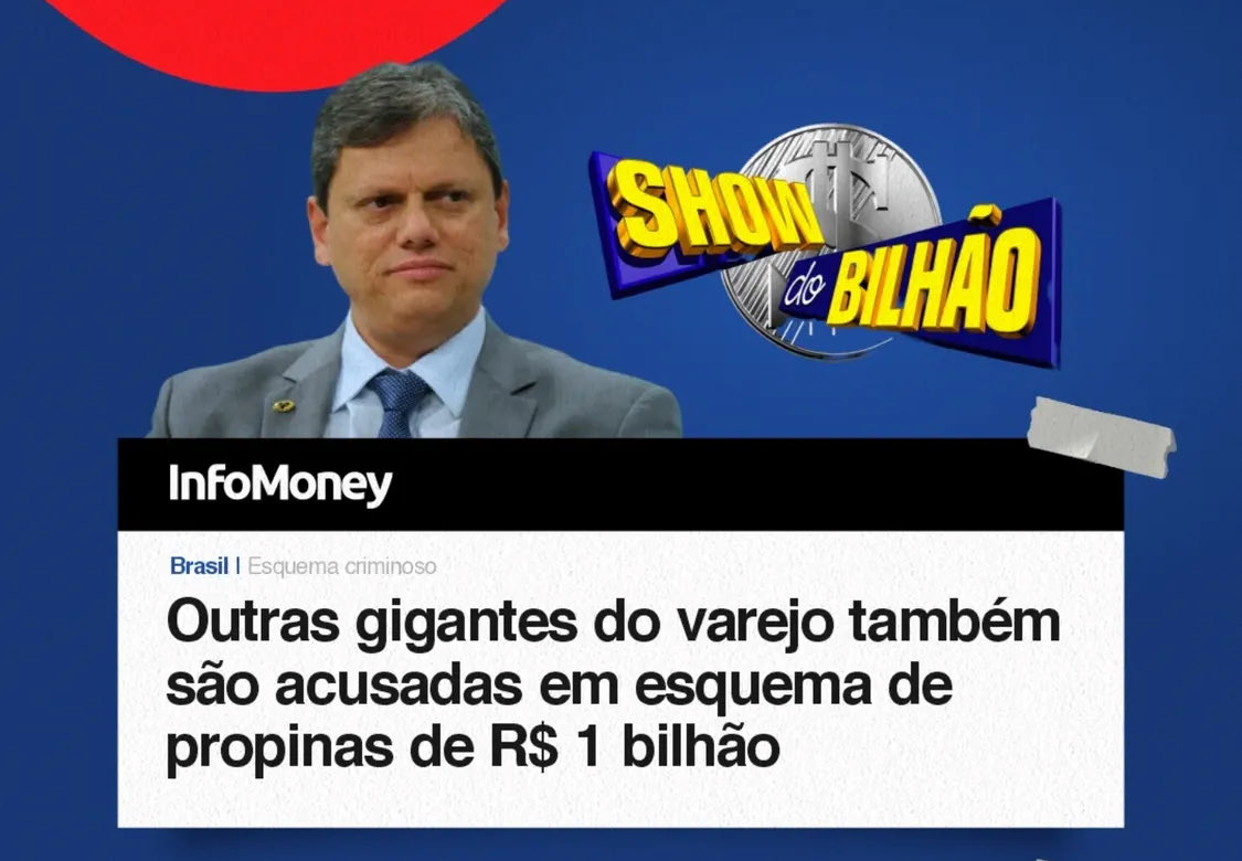 E as novas atrações do SHOW DO BILHÃO de Tarcísio não param! PROPINÃO DE TARCÍSIO