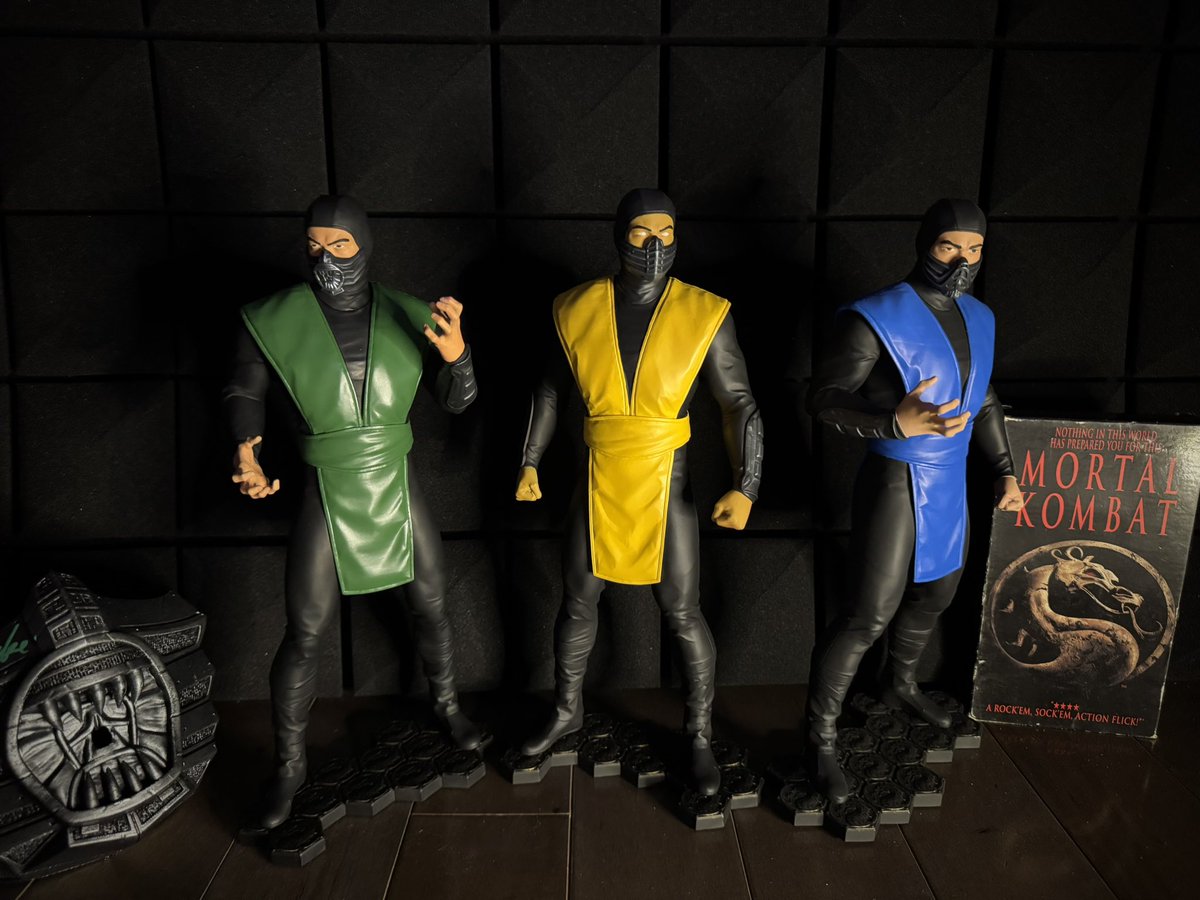 Perfectly timed for the 30th anniversary, my MK95 Ninja statues have arrived from Wicked Prints! Flawless! 🦎 🔥 🧊