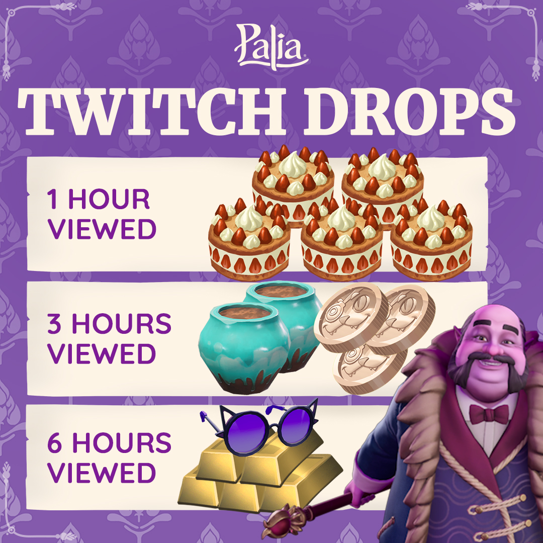 Hello again, Palians! 🕶️

Twitch Drops are back with the release of the Botanical Bliss update (Patch 0.194)! Tune-in to your favorite Twitch streamers playing Palia to receive time-limited rewards!