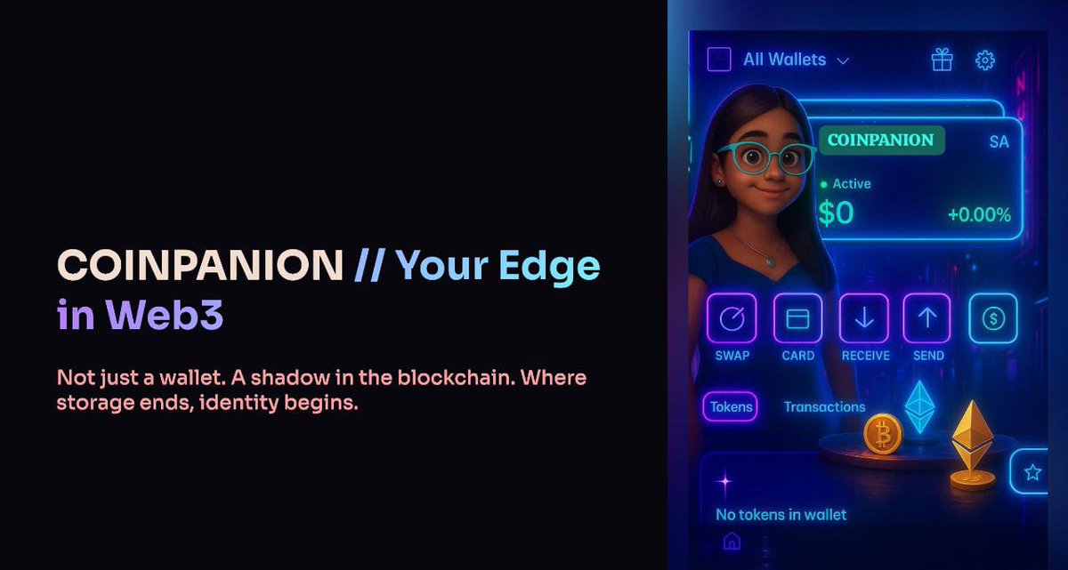 Anshiiika06's tweet image. 🚨 Web3 isn’t just about wallets.
It’s about personas. About power. About edge.
Meet Coinpanion 🕶️✨
Not just a wallet  a mysterious ally in the crypto underground.
#girlswhoyap #doradao #Unhosted #walletwithpersonality