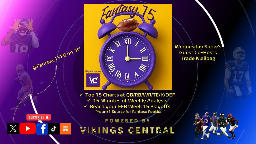 Kickoff Episode of the "Fantasy 15" is airing this Wednesday at 1PM featuring our Top 15 players at each position to help you for your upcoming draft, all in 15 minutes⏰ before we head into "Overtime"

The Overtime Guest this week is none other than <a href="/_jason_777/">Jason Harmon</a> Jason Harmon!