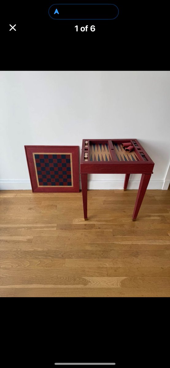 davidrocknyc's tweet image. Selling this beautiful vintage Garrison Rousseau game table — solid wood, inlaid chess/checkers top with hidden backgammon board inside. Timeless piece w/ charm &amp;amp; character. 31”H × 27”W. Pickup in Williamsburg. Sad to part with it!

$1,000 or best offer