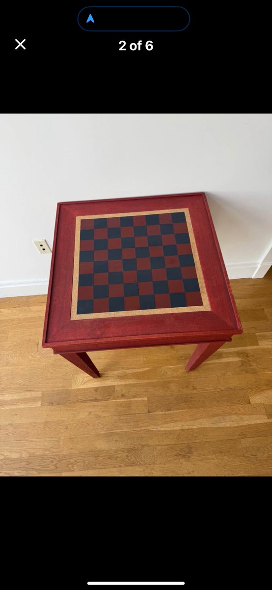 davidrocknyc's tweet image. Selling this beautiful vintage Garrison Rousseau game table — solid wood, inlaid chess/checkers top with hidden backgammon board inside. Timeless piece w/ charm &amp;amp; character. 31”H × 27”W. Pickup in Williamsburg. Sad to part with it!

$1,000 or best offer