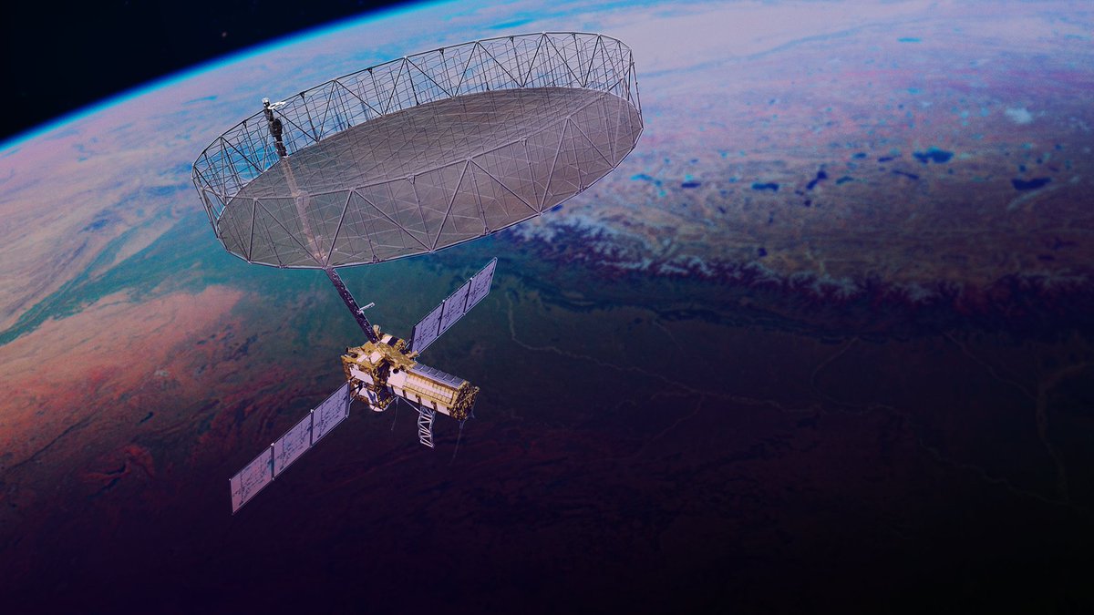 Space360HQ's tweet photo. A new milestone in Earth science from space! 🌍

Seventeen days after launch, NASA and the Indian Space Research Organisation (ISRO) successfully deployed a 39-foot antenna reflector on the NISAR satellite: https://t.co/mIeFgEXPnj https://t.co/a4IJx0PhEP