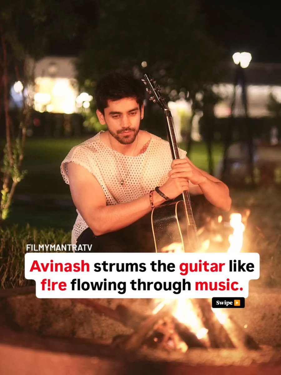 filmymantra's tweet photo. Avinash strums the guitar like fire flowing through music 🎸🎶

#filmyMantra #avinashmishra https://t.co/1wnvkDt7AC