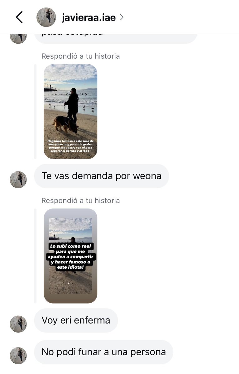 Franallel's tweet photo. @cristobalreus @sernapesca @PDI_CHILE Ahora me esta amenazando un familiar del tipo... https://t.co/Ey5j2u40ER