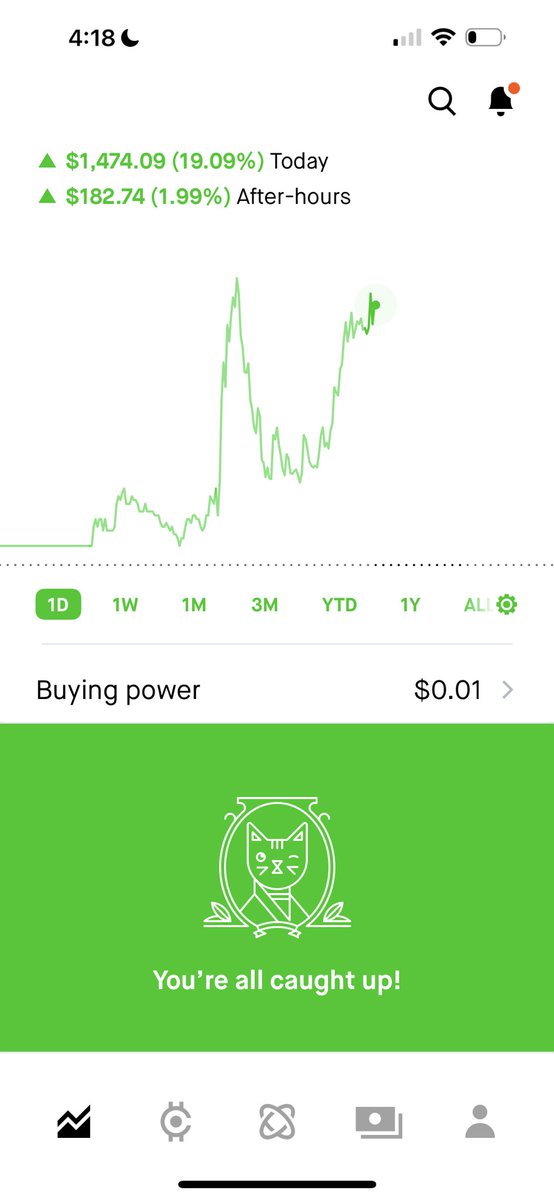 simulationchess's tweet image. $1500 day. Opportunity cost. While AMC continues to get the absolute shit kicked out of it and cellar boxed, I'll just continue to trade other stocks and keep buying more and more AMC at a discount. Bag holding? Nah. Long term investor. 5 years strong. I like movies and popcorn.
