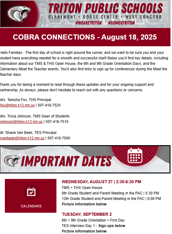 Check out our latest Cobra Connections Newsletter @