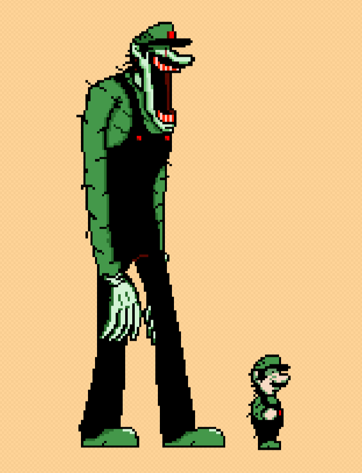 VexReno's tweet image. Did some Sprites of Mr L 

#Toolate #Horrorbrew