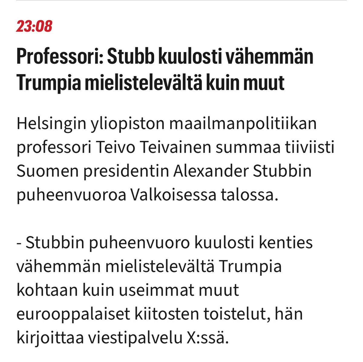 TeivoTeivainen's tweet photo. X-kommenttini @alexstubb puheenvuorosta myös @iltasanomat. https://t.co/PiuY6GC5cl