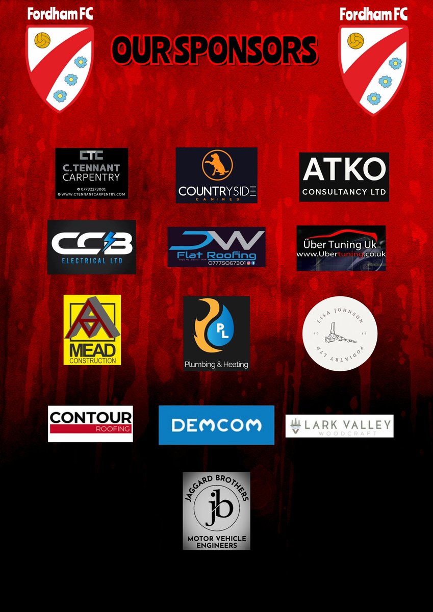 Big thank you to all of our club sponsors 🔴⚫️⚽️