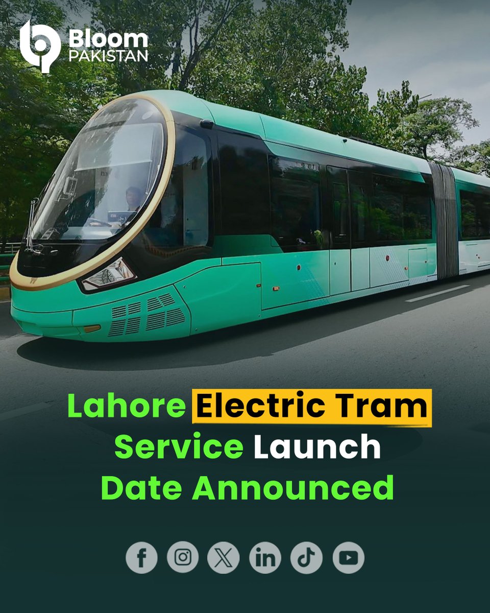 bloom_pakistan's tweet image. The Punjab government has announced plans to launch the Lahore Electric Tram Service starting February next year.

Read More:
bloompakistan.com/lahore-electri…

#BloomPakistan @GovtofPunjabPK  @MaryamNSharif  #MaryamNawazSharif #LahoreTram #ElectricTram #PublicTransport #GreenMobility