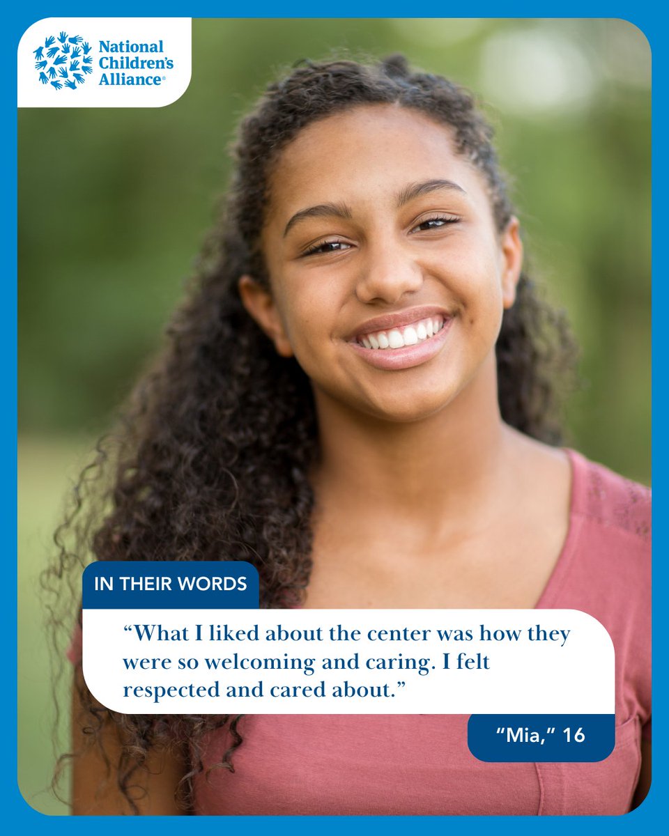 These are the real words of a kid served by a Child Advocacy Center (CAC). Through our Youth Feedback Survey, we're hearing about their experiences. CACs listen to children, help them process what's happened to them, and build a foundation for life after abuse so they can go back