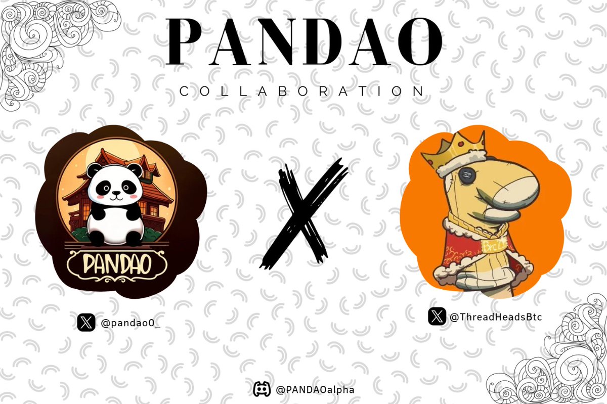 Exciting News! ✨
We’re beyond excited to join forces with <a href="/ThreadHeadsBtc/">ThreadHeads | BRC 2.0</a> 🌸🐼

🔹 Price: TBA
🔹 Supply: 3333
🔹 Chain: BTC

Want a chance to secure your spot? 
Make sure to stay active in our Discord for WL opportunities!