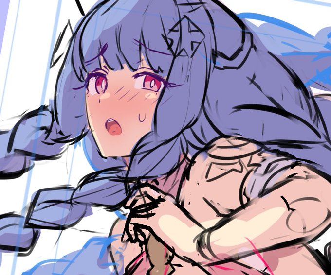 次の渋用のカラーラフ。作業続きは本日更新予定のFANBOX,Fantia限定イラストの更新が完了したあとに再開予定。 