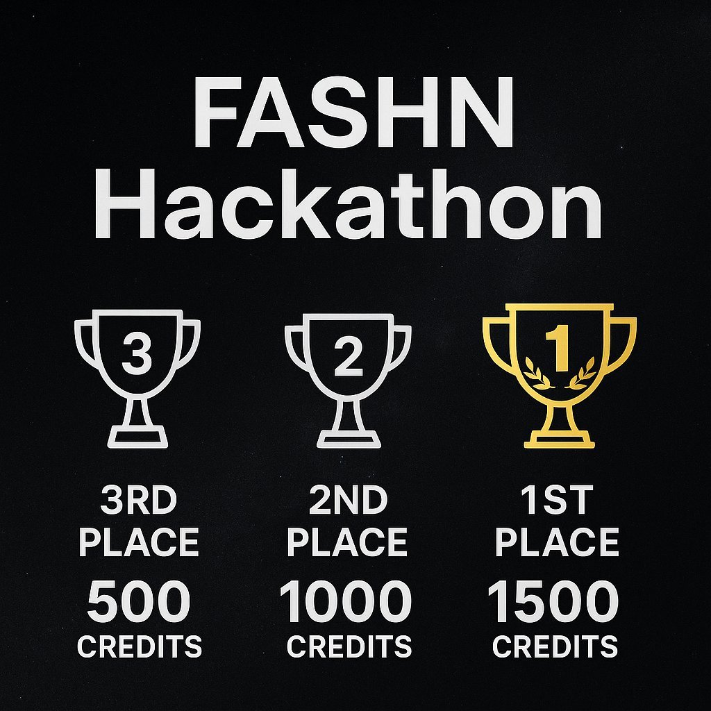 FASHN Hackathon officially ended 🎉 

...but we’re giving you 24 more hours to submit!

Still working on something? Post it today.

Winners (by likes) revealed tomorrow, 8 PM UTC.