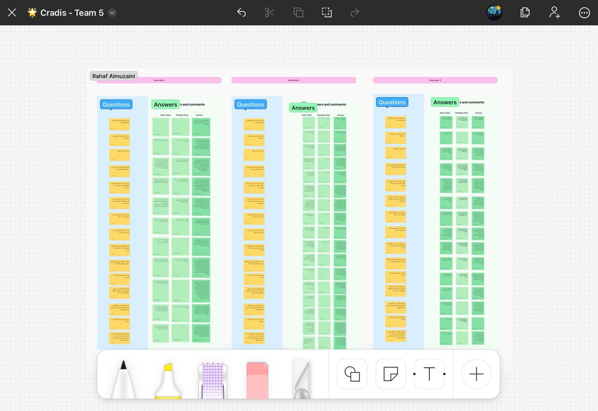 Rhf_CS's tweet image. أجرينا أنا وفريقي أكثر من 30+ مقابلة مع المستخدمين 🎤
شاركت في 14 منها بين محاور، ملاحظ، وكاتب ملاحظات.

اللي اكتشفته: المقابلات مو مجرد أسئلة وأجوبة، هي رحلة تكشف احتياجات حقيقية ونقاط ألم مخفية ✨
وتعلّمنا منها كيف نبني منتج أقرب للناس فعلاً