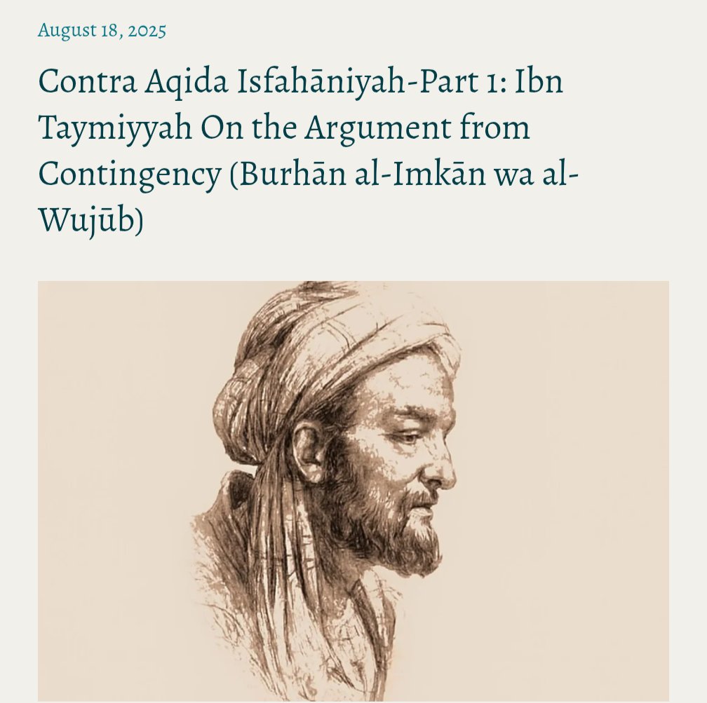 New article by Ustadh Hasnain Naqvi (<a href="/hasnain27655343/">Hasnain Naqvi</a>) on Ibn Taymiyyah and his objections on the contingency argument.