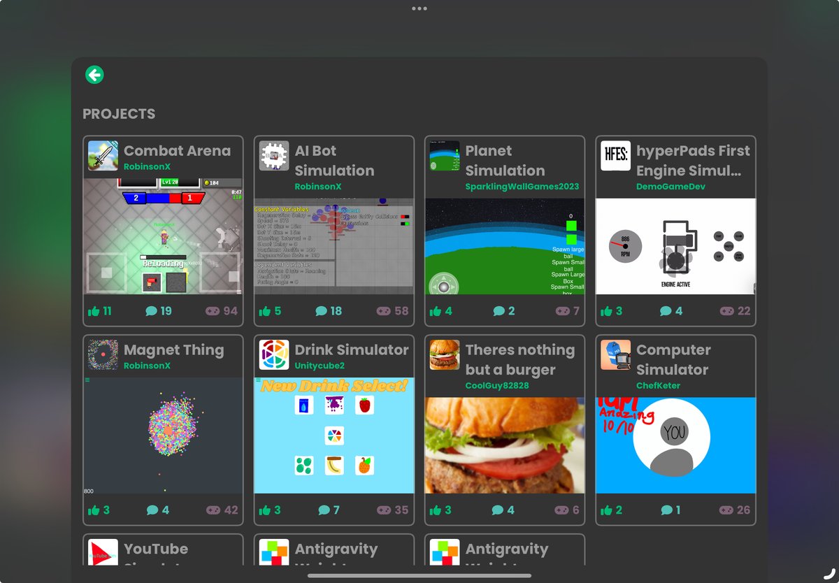 hyperPadApp's tweet image. What are your fav simulation games?

From farming to futuristic AIs, these games let you build worlds, tell stories, and relax.  

Here are some indie games made on hyperPad  

#hyperPad #gamedev #simulationgames #ipad #cozygames