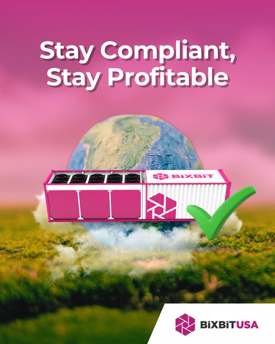 🌍 Regulations are tightening—compliance shouldn’t cut into your margins.

BiXBiT hydro containers deliver sub-1.1 PUE, dramatically lower carbon output, and minimized noise. That helps satisfy regulators—and attracts eco-conscious investors—all while maximizing your ROI.✅🌱📈