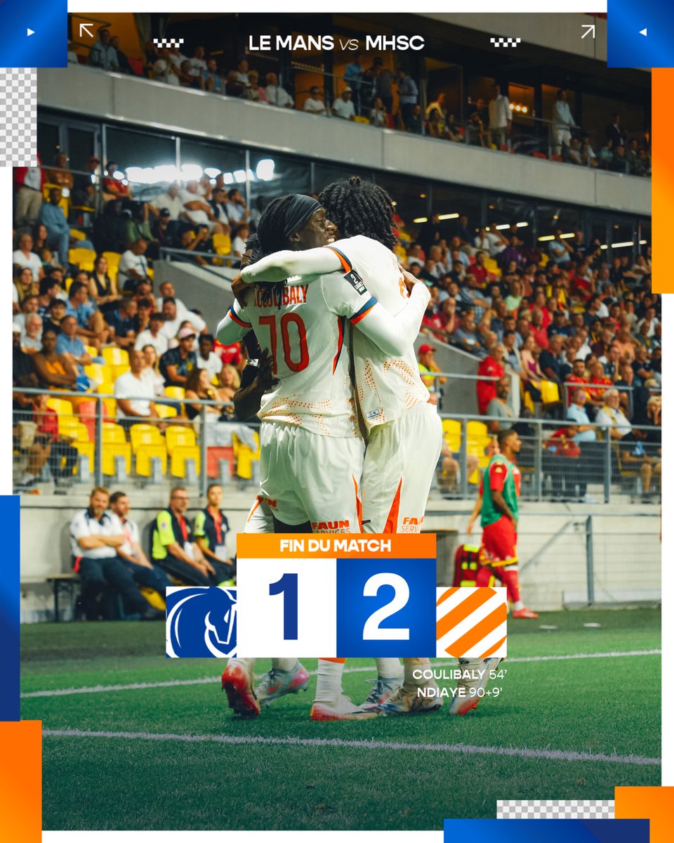 𝑳𝒆 𝑴𝒂𝒏𝒔 𝑭𝑪 𝟏-𝟐 𝑴𝑯𝑺𝑪
𝑽𝑰𝑪𝑻𝑶𝑰𝑹𝑬𝑬𝑬𝑬𝑬 😍😍😍
𝑵𝒐𝒔 𝑷𝒂𝒊𝒍𝒍𝒂𝒅𝒊𝒏𝒔 𝒏𝒆 𝒍𝒂𝒄𝒉𝒆𝒏𝒕 𝒓𝒊𝒆𝒏 🧡

Pour ce premier déplacement, le MHSC valide sa première victoire de la saison avec une fin de match exceptionnelle et s’impose au Mans 2-1 🔥

⚽️