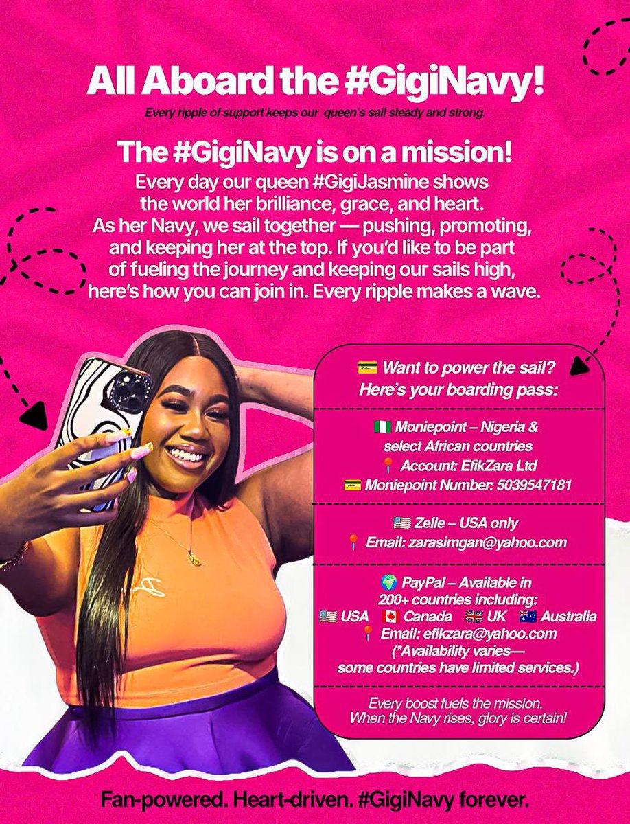 isleofskincare's tweet photo. Oya ooo

HELLO #GigiNavy!! We are here! The game is getting hotter and we need all of the support to keep our girl @djgigijasmine in the Bbnaija season 10 house till the finals! 

For all your Donations, please read below 👇 and make your donations to the following accounts! Please read carefully. Any other account number that doesn’t carry the name on this flier is not a part of us, IT IS SCAM!

Let’s go guys! She needs your support 💪🔥

Every boosts fuels the mission!❤️
 
#GigiNavy 
#Ajebutterbaby
#BBNaijaseason10 
#EmotionalBaddie